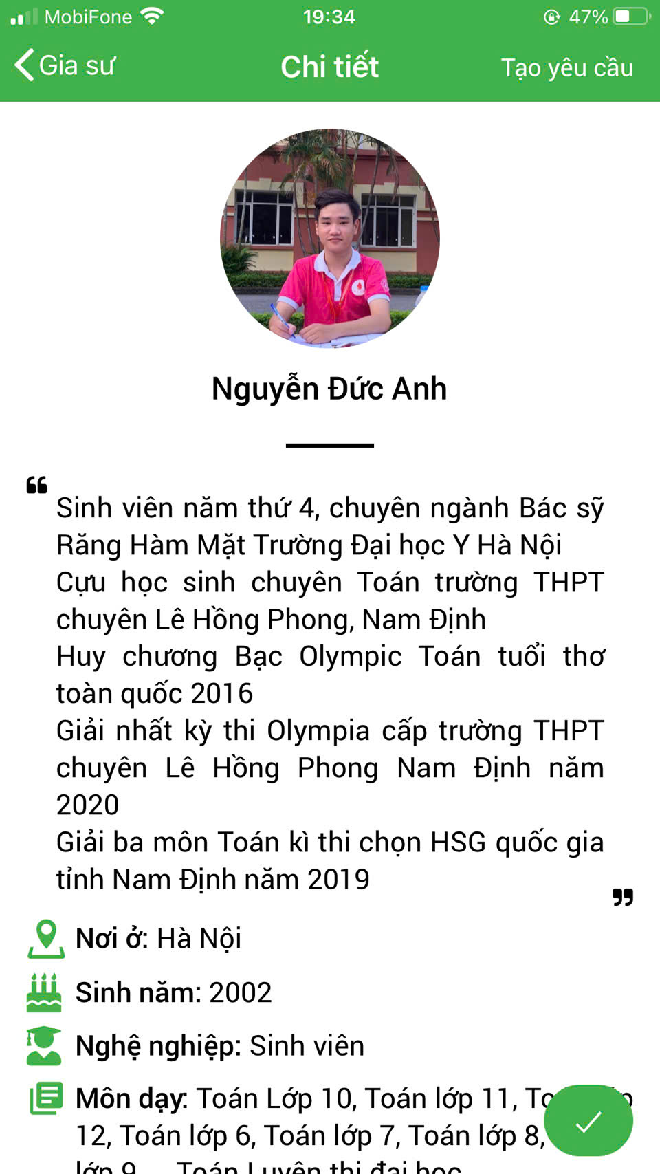 dạy kèm tại hà nội